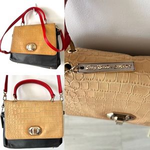 DKNY color-blocked purse. Genuine leather.